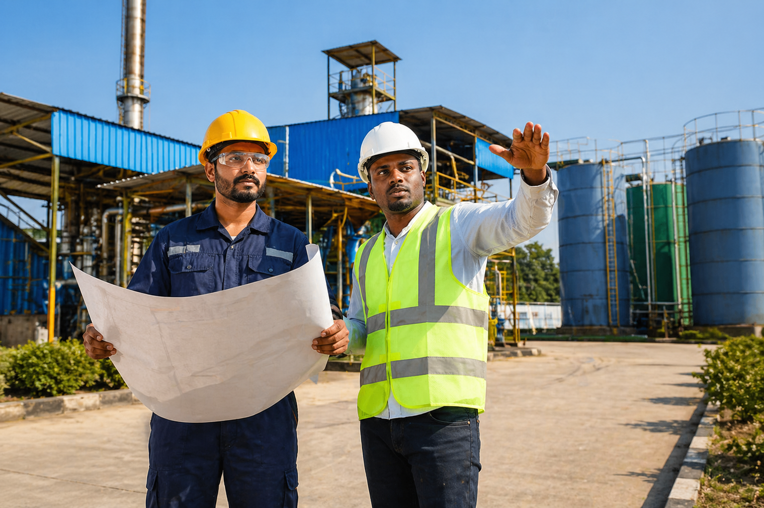 Industrial site inspection planning discussion