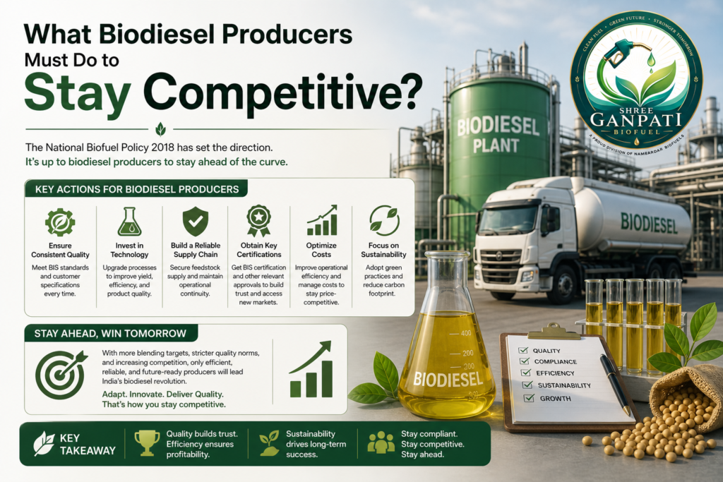 Biodiesel industry strategies for success
